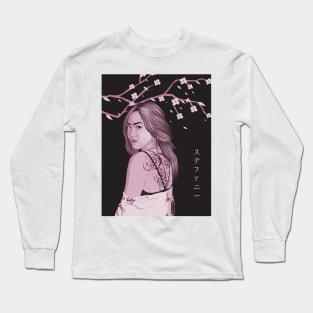 lady in pink Long Sleeve T-Shirt